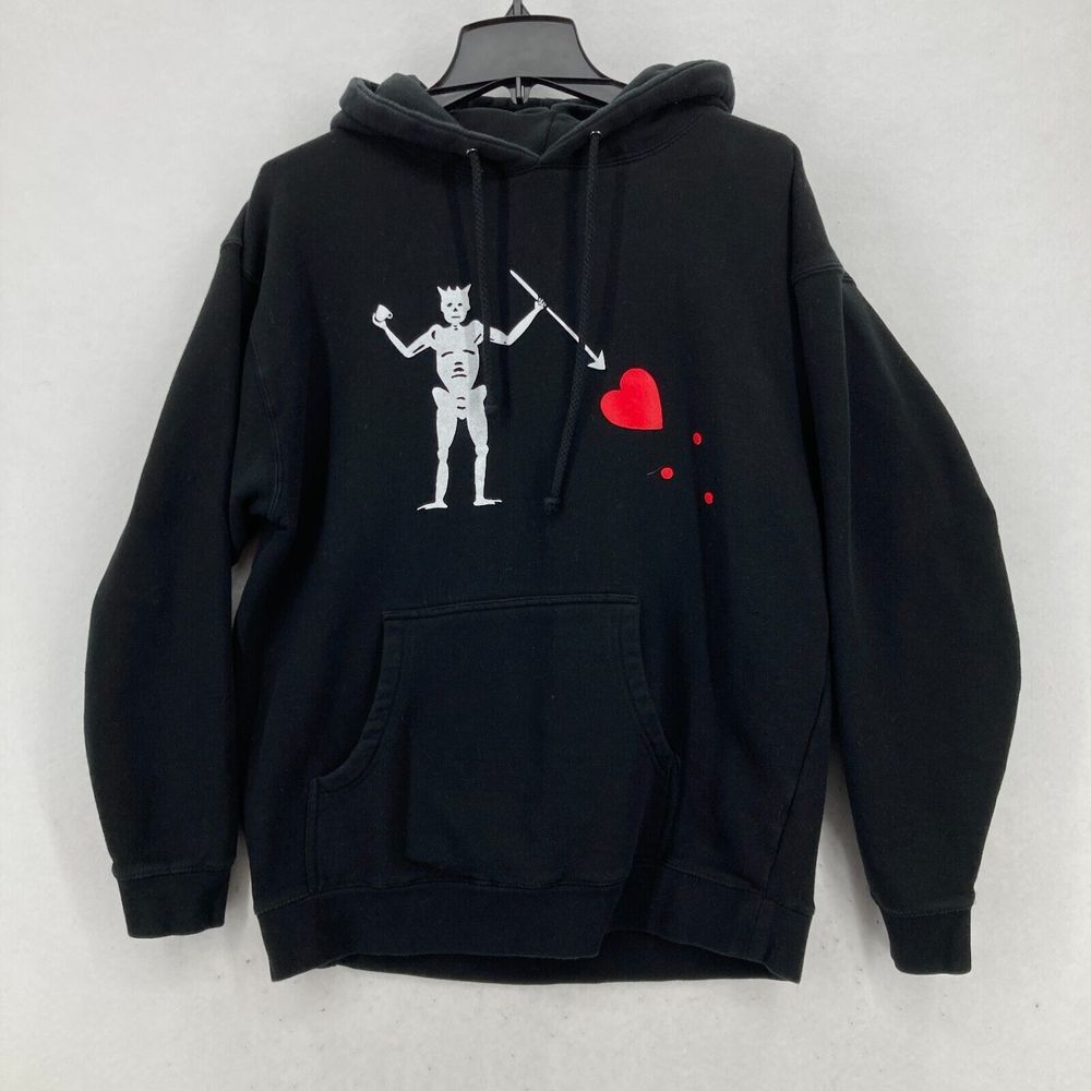 Black Rifle Coffee Pullover Hoodie Mens Large Black Blackbeards Delight Skeleton